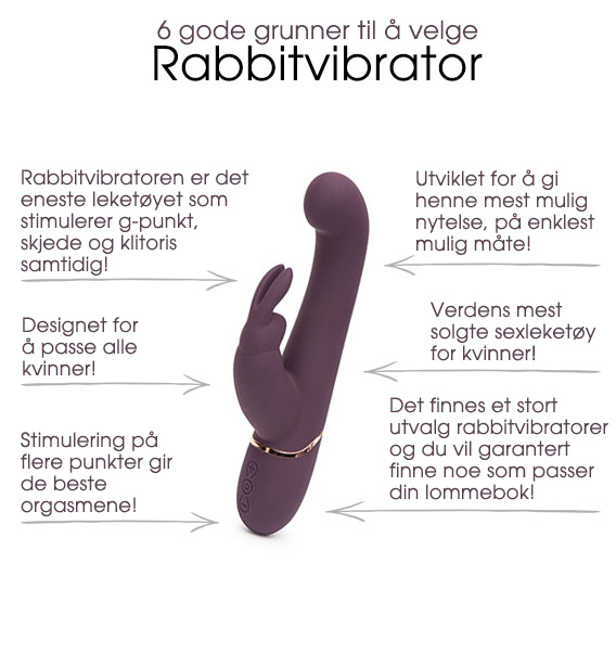 Rabbitvibrator kan hjelpe deg å få orgasme.